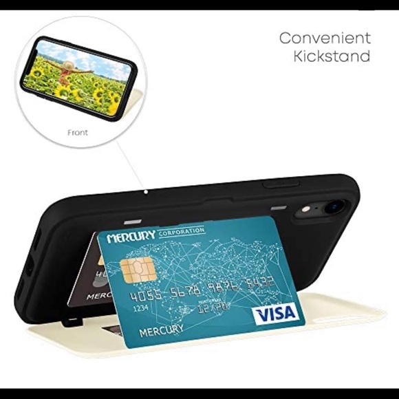 🎉🎉2x Host Pick🎉🎉 I-Phone Wallet Case For XR Card Holder Dual Layer - Picture 3 of 6